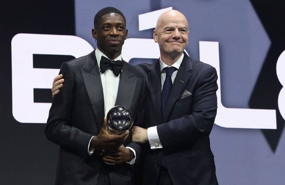 2025FIFA年度颁奖典礼：登贝莱当选世界足球先生